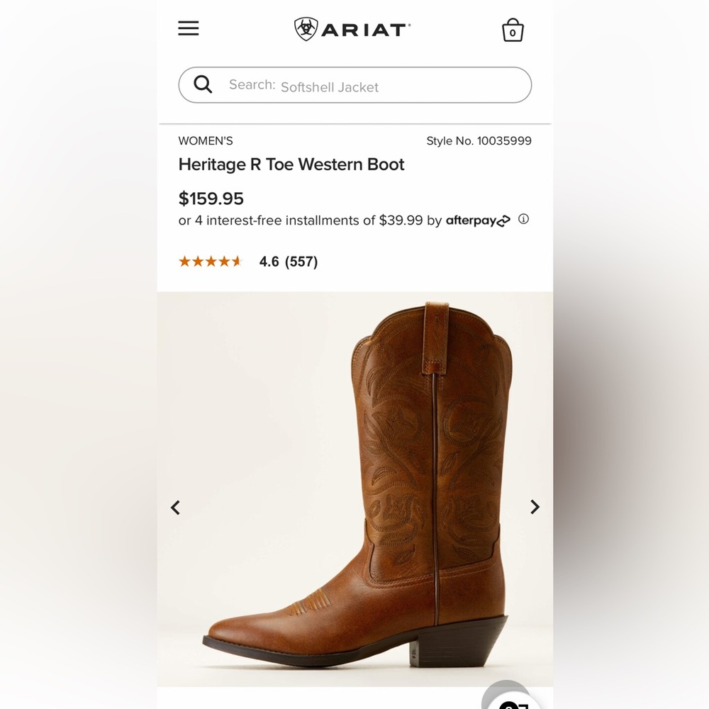 Women Ariat Western Boot - Picture 8 of 11